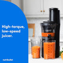 NUTRIBULLET SLOW JUICER MASTICATING MACHINE FUNCTION STONE NBJ50300 - BLACK - Like New