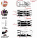 Cq 4 Pack Clear Makeup Organizer Countertop Stackable 12 Drawers B08ZJ5V8S9 - Like New