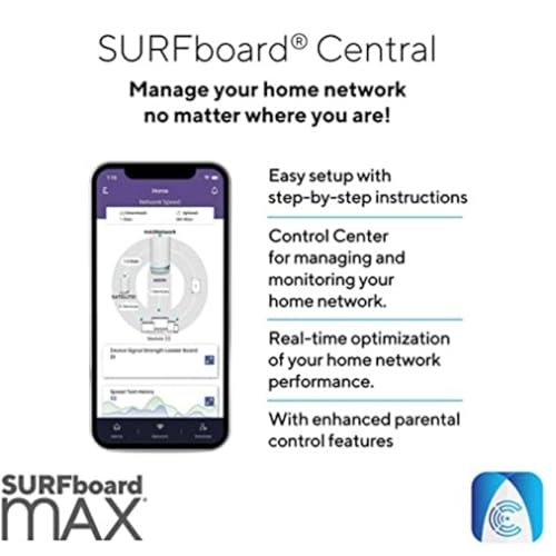ARRIS SURFBOARD MAX W21 TRI-BAND MESH WIFI 6 ROUTER AX6600 Speed6.6 GBPS WHITE - Like New