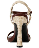 KARL LAGERFELD PARIS WOMEN CYBIL EVENING HEEL SIZE 8.5 NATURAL - Like New