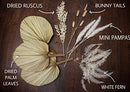 Chrissenia Dried Palm Leaves 18" with Boho Dried Flowers | B09Z6537KY - Like New