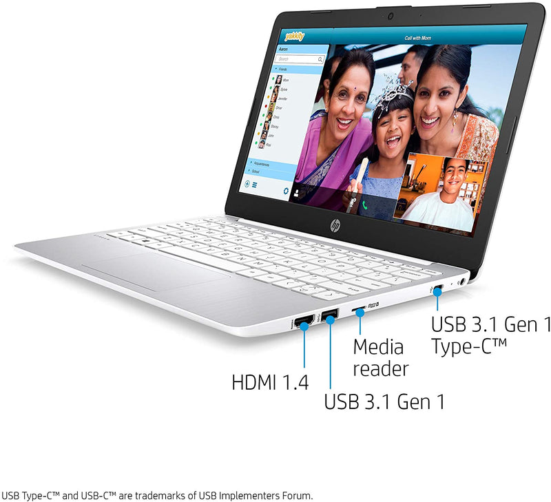 For Parts: HP Stream 11.6" HD X5-E8000 4 32 GB eMMC Diamond White BATTERY DEFECTIVE