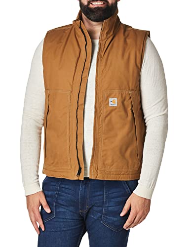 CARHARTT MEN'S 103387 FLAME-RESISTANT QUICK DUCK VEST BROWN REGULAR 2XL - Brand New
