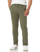 AMAZON ESSENTIALS MEN'S CASUAL STRETCH CHINO PANT - SIZE: MEN 28W X 32L - OLIVE - Like New