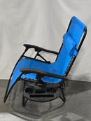 YOMIFUN ZERO GRAVITY CHAIR WITH REMOVABLE PILLOW, SIDE TABLE - LIGHT BLUE - Like New