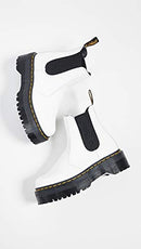 25055100 DR. MARTENS UNISEX-CHELSEA BOOT WHITE/SMOOTH SIZE US MEN 9/WOMEN 10 - Like New