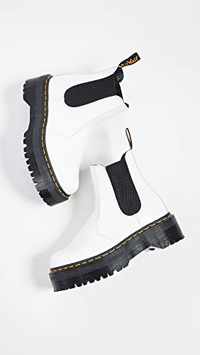 25055100 DR. MARTENS UNISEX-CHELSEA BOOT WHITE/SMOOTH SIZE US MEN 9/WOMEN 10 - Like New