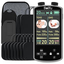 BELIFU TENS EMS UNIT MUSCLE STIMULATOR PAIN RELIEF THERAPY 4 IN 1 TENS EMS Gray - Brand New