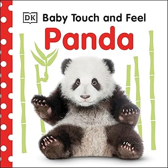 DK BABY TOUCH AND FEEL PANDA - WHITE/RED - Like New
