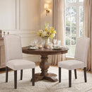 Upholstered Dining Chair Modern Stylish Kitchen Diner Fabric Set of 2 - Brand New