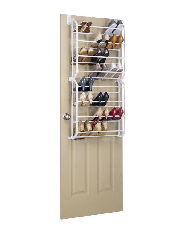 WHITMOR 24 Pair Over The Door Shoe Rack - White Like New