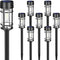 HAKOL BH-598-8 LED OUTDOOR WATERPROOF SOLAR LIGHTS - 8 PACK - BLACK - Like New