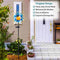 Solar Lights Outdoor Garden Decor - Metal Sun Crackle Glass Globe Stake - Like New