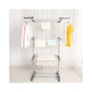 Kentaly Clothes Drying Rack 3-Tier Collapsible Rolling Dryer B08X475HPM - Grey - Like New