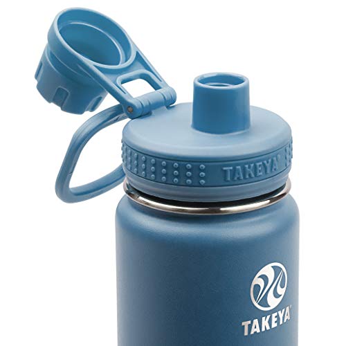 TAKEYA ACTIVES WATER BOTTLE WITH SPOUT LID 18 OZ - BLUESTONE - Like New