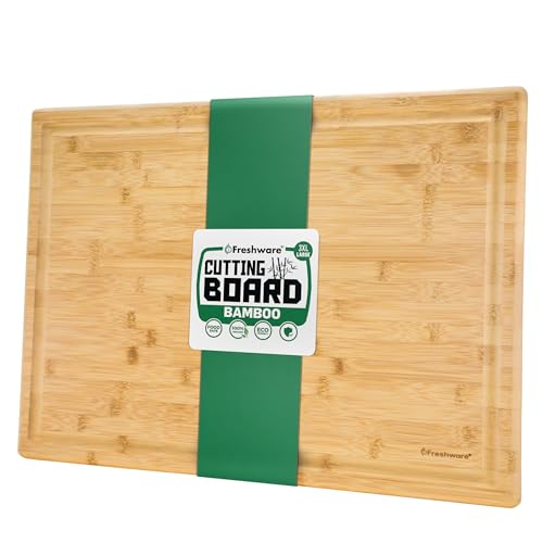Freshware 24" 3XL Bamboo Cutting Boards for Kitchen, Butcher Block (3XL, 24x18") - Brand New