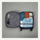 AMAZON BASICS LUGGAGE 18"MEDIUM CARRY-ON SOFTSIDE FOUR WHEELS NAVY BLUE - Like New