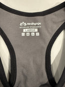 HEATHYOGA HIGH IMPACT SPORTS BRAS WOMEN PADDED SPORTS BRA - LARGE - GRAY/BLK - Brand New
