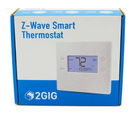 2GIG Z-WAVE 700 PROGRAMMABLE THERMOSTAT (2GIG-STZ1-345) WHITE Like New