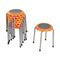ECR4KIDS DAISY STACKABLE STOOL SET, FLEXIBLE SEATING, ORANGE, 8-PIECE - ORANGE - Like New