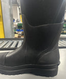 DRYCODE NEOPRENE WATERPROOF RUBBER BOOTS - SIZE: MEN 7 - BLACK/WHITE/YELLOW - Like New
