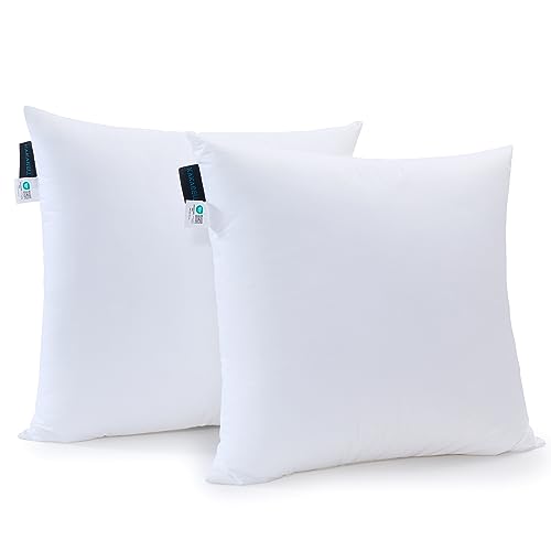 KAKABELL 16x16 Pillows Insert,Throw Pillows Insert (Pack of 2, White) - Like New