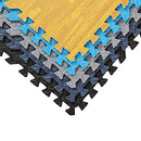MTAOU Puzzle Exercise Mat EVA Foam Interlocking Tiles6 Pcs Wood Grain - Brand New