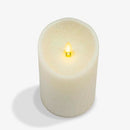 LUMINARA RADIANT IVORY GLITTER FLAMELESS CANDLE PILLARS MD-7241 - IVORY GLITTER - Like New