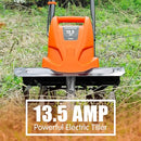 NEO-TEC 16 Inch 13.5 AMP Electric Corded Garden Tiller & Cultivator - ORANGE Like New