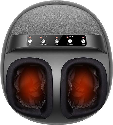 InvoSpa Shiatsu Foot Massager Machine with Heat Electric Deep Kneading  Massage