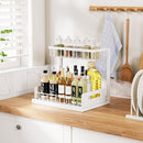 VUSIGN UNDER SINK ORGANIZER STORAGE 2 PACK SLIDE OUT CABINET ORGANIZER WHITE - Like New