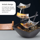 Homedics Tabletop Water Fountain, Home Décor Soothing Sound Machine - BLACK - Like New