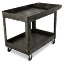 Rubbermaid Commercial Products 2-Shelf Utility/Service Cart Medium Black - Brand New