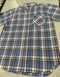 BLACK HORSE WOVEN PLAID SHIRT - SIZE : MEN'S L - BLUE/RED/WHITE/LIGHT BLUE - Brand New