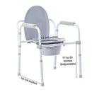 McKesson Folding Bariatric Commode Chair with 7.5 qt 1 Count - Brand New