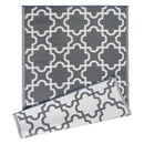 DESIGN IMPORTS REVERSIBLE OUTDOOR LATTICE WOVEN RUG, 4X6 FT - GRAY - Brand New