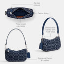 Coach Swinger Bag 20 in Signature Denim, LH/Deep Blue Multi - Brand New