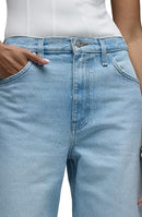 HUDSON WOMEN'S BAILEY RELAXED BARREL JEAN - SIZE: WOMEN 34 - FIGHTER - Like New