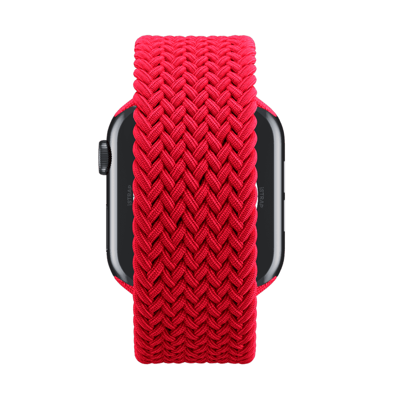 APPLE WATCH BRAIDED SOLO LOOP BAND 40MM, SIZE 5 - RED - Like New
