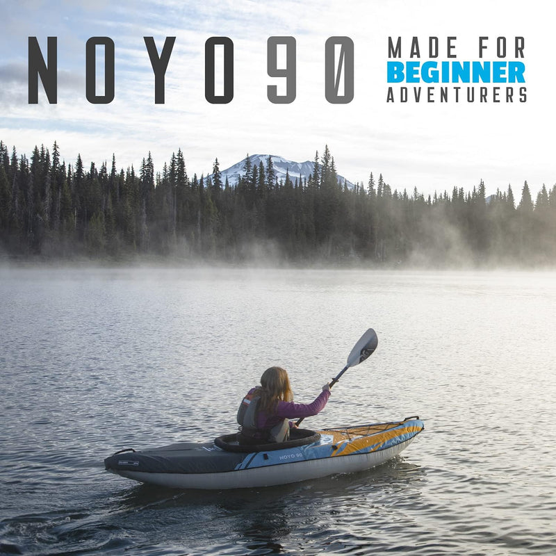 Aquaglide Noyo 90 Inflatable Kayak 1 Person Touring Kayak with Cover - NOYO90 Like New