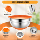 TINANA MIXING BOWLS WITH LIDS: STAINLESS STEEL MIXING BOWLS SET - MULTICOLOR - Brand New