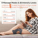 8 Modes & 20 Intensities Cordless Heated Knee Massager,knee brace for Arthritis - Like New