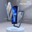 Miracase Glass Case for iPhone 13 Pro Max 6.7 inch - Dark Blue - Like New