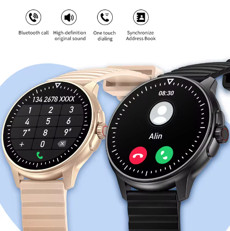 ESTG ZW45 MEN BLUETOOTH CALL AI VOICE FITNESS TRACKER SMARTWATCH - BLACK - Like New