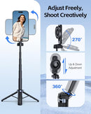 UBEESIZE 3 IN 1 MAGNETIC MINI SELFIE STICK TRIPOD REMOTE UBES-M55 - BLACK - Like New