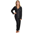 ANGELINA WOMEN'S CLASSIC MODAL LONG SLEEVE PAJAMA SET - SIZE: WOMEN M/L - BLACK - Like New