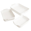 Glad Baking Dish Set, 3pc, Rectangular Stoneware Oven and Microwave Safe - Brand New