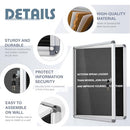 EVERSUPPLY Felting Changeable Message Letter Board Locking Door, 19X14 - A BLACK - Like New