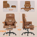 ELABEST C39 CROSS LEGGED OFFICE CHAIR ERGONOMIC RECLINER BIG AND TALL - BROWN - Like New
