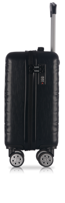 TUCCI ITALY STORTA ABS 17" CARRY ON LUGGAGE SUITCASE - BLACK - Like New